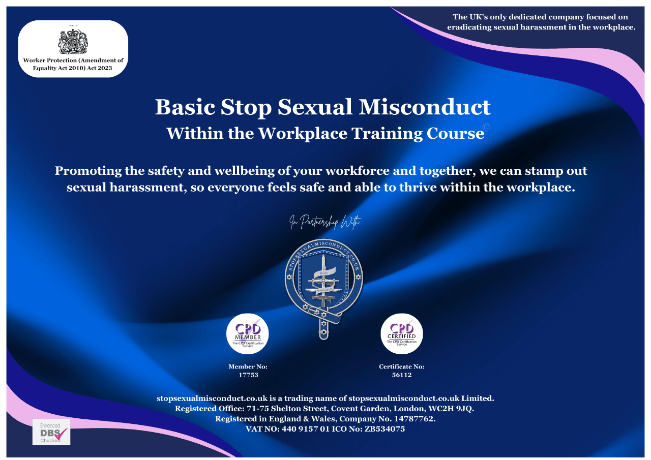 Basic Stop Sexual Misconduct Within The Workplace Training Course